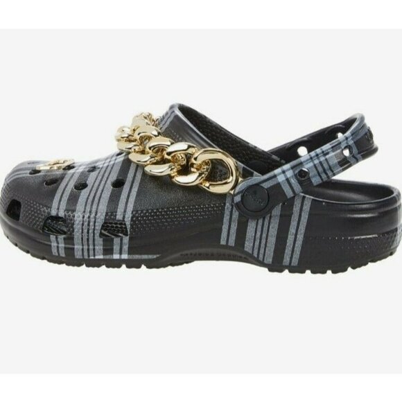 Zappos Crocs x Clueless The Dionne Classic Clog Black Plaid W- 13 M-11 - Picture 3 of 5